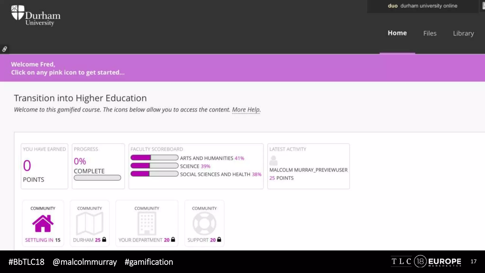 #BbTLC18 @malcolmmurray #gamification 17
 