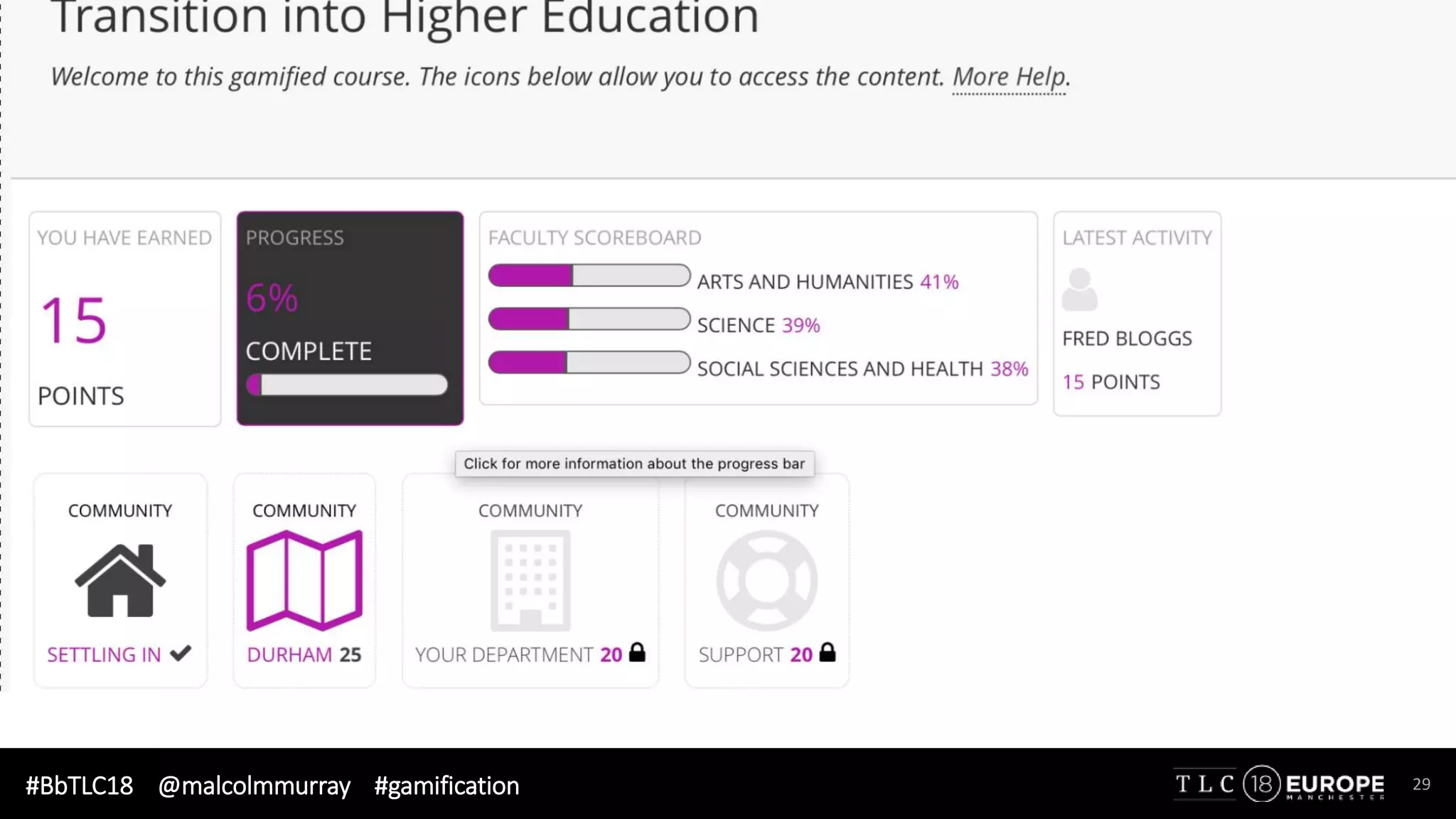 #BbTLC18 @malcolmmurray #gamification 29
 