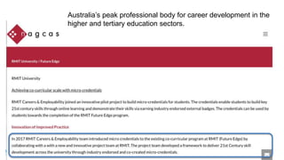 michael_sankey
Australia’s peak professional body for career development in the
higher and tertiary education sectors.
 