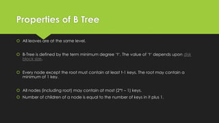 B Trees and B+ Trees Data structures in Computer Sciences | PPT | Free ...