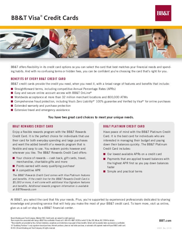 Bb&t small business credit card