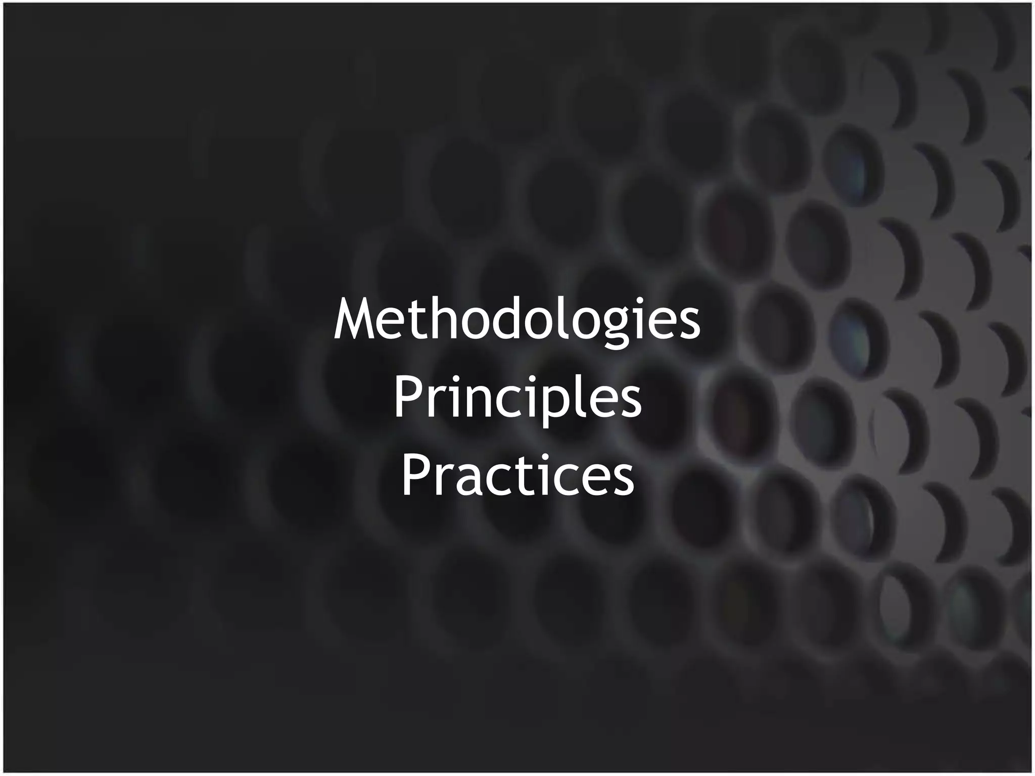 Methodologies Principles Practices 