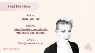 © 2020 Ververica
36
Find Me Here
Twitter
Caito_200_OK
Content
https://medium.com/@caito
http://caito-200-ok.com/
Email
Cai...