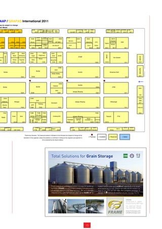 AAP / GRAPAS International 2011
may be subject to change.
 eln Messe
          Ritan           Sanwei         FCM                            EZM             SABE                                                                Fundiciones   DSL           DMN                            Datast Chiritotti Scafco   Promtek      S-tec
                                                                                              MEAPSchothorst            ANS                                                                                                      Editori
047           A045             A043          A041                               A037     A035 A033A A033                 A031                   Cal A027       A025        A023         A021                           A019      A017      A015      A013         A011



                                                                                  A036          A034                                     A028
                                                                       A038                   Perendales A032                   A030                        A024            A022                                                 A016
                                                                                  POET
                                                                                                         NeuFF                             Morillon                                                                            Farmet
   A046                        A044      A042        A040             Bruins                                              GIP MBH                            Jesma         Jäckering           EFS                                                KSE
                                                                                                                                                                                                                  Tijdhof
                                                                                                Swiss                                                                                                                          Abraziv
 ingchun                  Yufeng MitchellsYongxiang                 NIR online Engormix         Combi             Van Mourik               STIF                                 Ze pi          Anitox
   B047                        B045     B043        B041                B039           B037       B035                          B031     B029                                      B023           B021            B019             B017                 B011



          B044                  B042                B040             B038                      B036              B034
                                                                                       Högemann




                                                                                                                                                                                                                      ZCME
                                  Büchi        4B Braime               Vigan                                      Sizer       Jacob
          Lachenmeier




                                                                                                                                                              ZCME




                                                                                                                                                                                                                                                                             simatek
                                                                                                                                                                                                                                    Van Aarsen
                                                                                       Wiese
 len                             Perten         Frigortec               Stela                                 NEUERO
                                 C043               C041             C039                     C035                C033          C031                                                            C021              C019                                  C011                C001



                                                                                                                                C030




                                                                                                                                                                                                                                                                             Agromatic
                                                                                                                        SCE
                                                                                 Buhler
         Buhler                                                                                                                                               Andritz                                                         Amandus Kahl
                                                                                                                 Muller Beltex
                                                                                                                                                                                                                                                                            D001
                                                   D041                D039                                                     D031                                                            D021                                                     D011




                                                                                                                                D030
                                                                                                                                                                                                                                                                            ←
                                                                                                                                                              Andritz
                                                                                                                   Clextral
        Buhler                                                                   Buhler                                                                                                          D020                             CPM
                                                                                                                                                                                                                                                                            E001
                                                                                                                          VAV
                                                                                                                                                   Jiangsu Muyang
                                                   E041               E039                                                    E031                                                               E021                                                   E011
                                                                                                                                                                                                                                                                              IVS

         E044                                                        E038                                                                                                                                                                                                   E003
                                                                                 Graf                                                                                                                                                                                        SMS
       Intelscan                       Wenger                                                                                                           Jiangsu Muyang                                                        Ottevanger
                                                                                                                 Extrutech                                                                                                                                                   SFT
                                                                                       Ruberg
       Source                                                          APP
        F047                                        F041             F039               F035                                    F031                                                             F021                                                   F011               Insta pro



         F046                                                        F038           F036       F034                                                                                             F020                                                                        F001
                                                                                  Vi -Cor
                                 Poeth           Stolz               NORO                      TEWS                Cimbria A/S                     Jiangsu Muyang                                                      Tebodin              PTN
   Radar
                                                                              Endress &                                                                    Unormak          Rova -
                                                                               Hauser         Frame                                      Fischbein          Milling       Rovasac n.v.         Chronos
                                                                    G039
                                                                     PLP




                                      G043           G041                      G037            G035                          G031        G029                 G027                  G023         G021             G019                                   G011



             Mathews                                                            G038                 SOSland                                    G028               G026   G024             G020                                                         G012       G010
P                                                                                       OET                      Tapco                                                                                                                     G014
or G048                 G046          EMT G042                                PTM             G036        G034              G032                  FAM           Aquafeed Vibronet         Altuntas                            Almex                 Breitenbach   Symaga



                                                            Preliminary floorplan. The reserved positions indicated on this floorplan are subject to change at the
                                                                                                                                                                                 = Firehose             = Available          = Reserved            = Option
                                                         discretion of the organiser unless the positions is confirmed in writing by the organiser and payment in
                                                                                              full is received by the requird date(s).
                                                                                                  All dimensions are in meters.




                                                                                                                 Total Solutions for Grain Storage




                                                                                                                 From individual silos to complete storage & handling                                hopper bottom silos up to 4,300 m³ capacity & a full range
                                                                                                                 facilities, FRAME one of Europe’s largest manufacturers                             of accessories to suit. Check our web site & contact us
                                                                                                                 of storage silos,provide total solutions for your storage                           now to see how we can offer the complete package of
                                                                                                                 requirements, with flat bottom silos up to 18,000 m³ &                              design, manufacture & erection of your storage facility.


                                                                                                                                                                                                                                                          FRAME:
                                                                                                                                                                                                                                                          Via Bertella, 2 - 40064
                                                                                                                                                                                                                                                          Ozzano Emilia (BO) Italy
                                                                                                                                                                                                                                                          Tel.: 0039 051 798107
                                                                                                                                                                                                                                                          Fax: 0039 051 796300
                                                                                                                                                                                                                                                          www.framespa.com
                                                                                                                                                                                                                                                          info@framespa.com




                                                                                                                                                                           15
 
