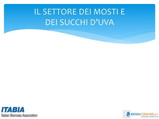 IL SETTORE DEI MOSTI E
DEI SUCCHI D’UVA
 