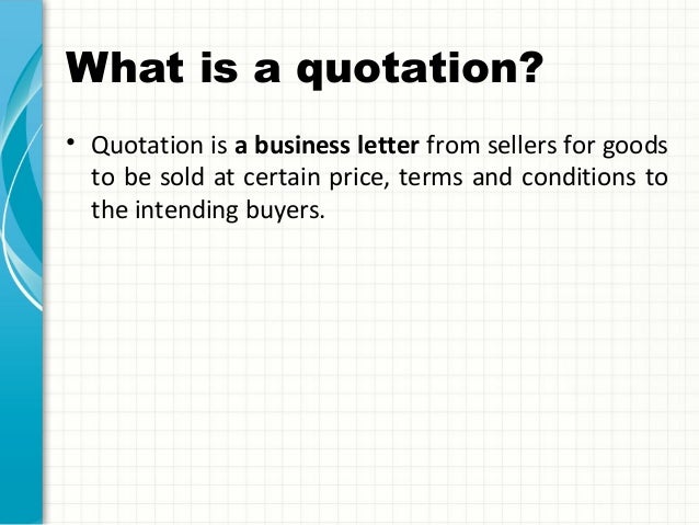 quotation
