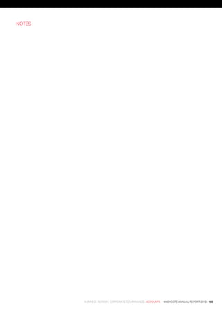 notes




	       business	review	:	Corporate	GovernanCe	:	aCCounts				bodyCote	annual	report	2010	 103
 