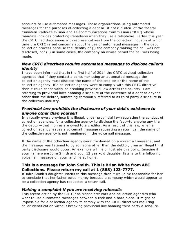 Bankruptcy Canada Under What Circumstances Can You Stop Collection
