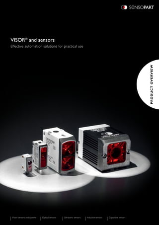 VISOR®
and sensors
Effective automation solutions for practical use
PRODUCTOVERVIEW
Optical sensors Ultrasonic sensors Inductive sensors Capacitive sensorsVision sensors and systems
 