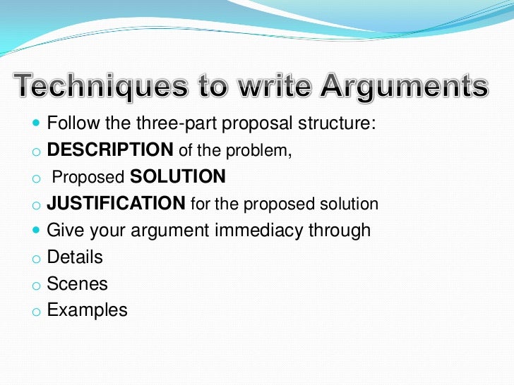 Proposal Arguments