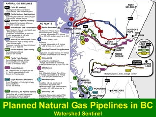 Planned Natural Gas Pipelines in BC 
Guy Dauncey 2014 
Earthfuture.com 
Watershed Sentinel 
 