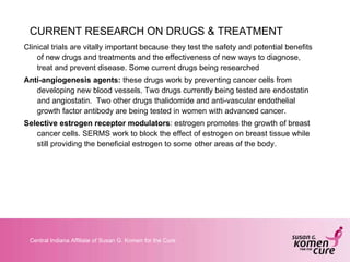 CURRENT RESEARCH ON DRUGS & TREATMENT <ul><li>Clinical trials are vitally important because they test the safety and poten...