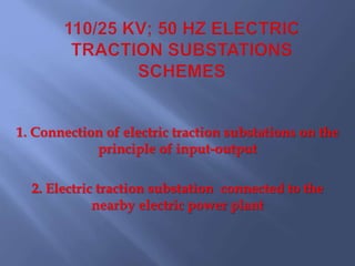 Connection of electric traction on the principle of input-output with two
transmission feeders equipped with three-poles s...