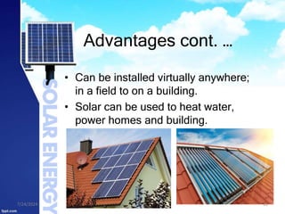 Solar Energy and its environmental impacts | PPTX