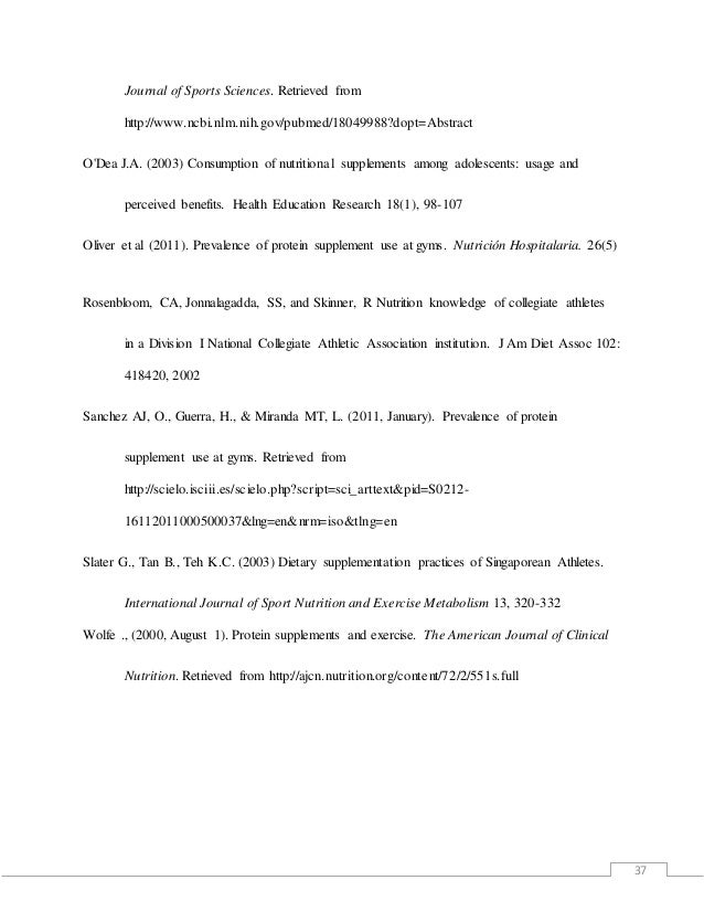 Protein Supplements Research - 