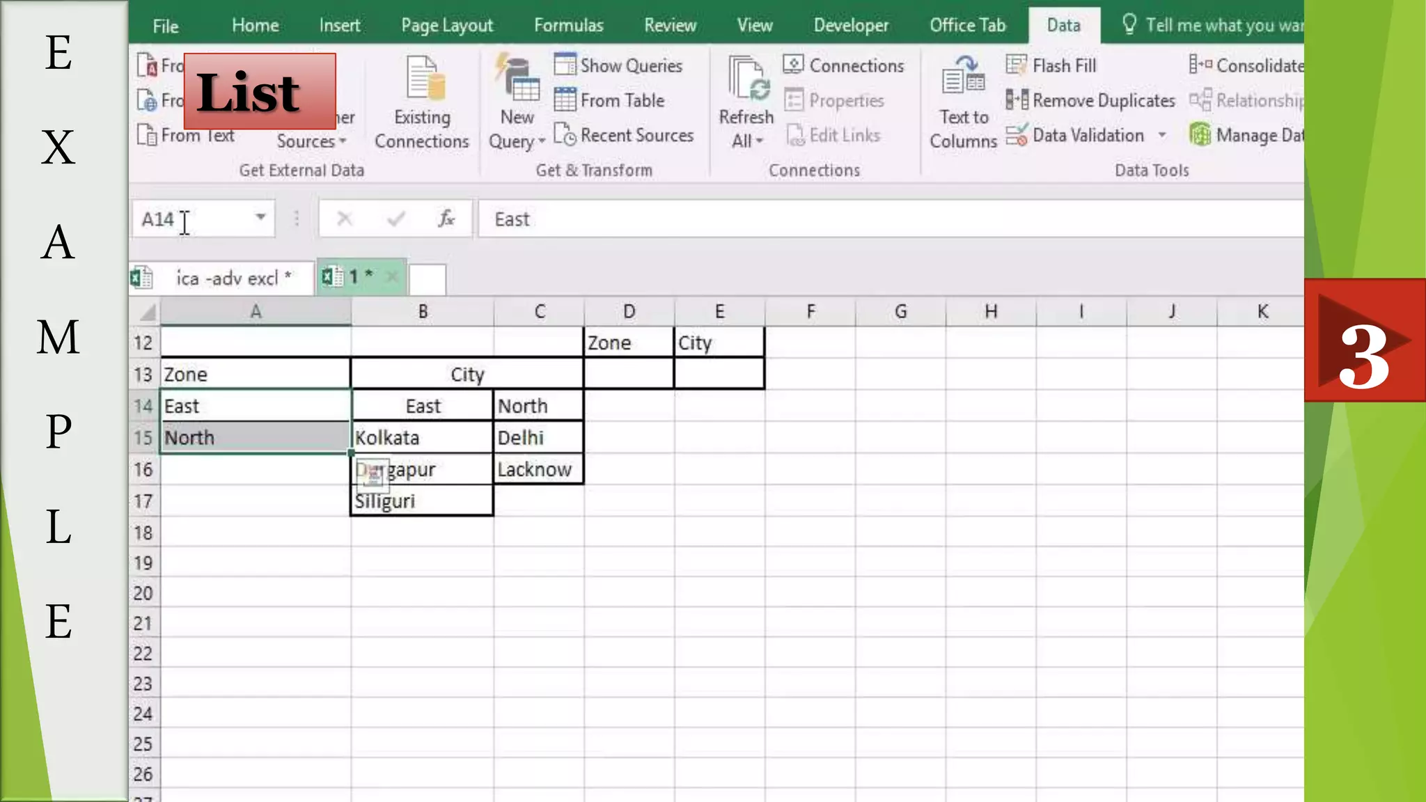 3
E
X
A
M
P
L
E
List
 