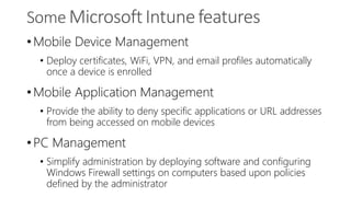 Microsoft Cloud Device Management comparisions | PDF
