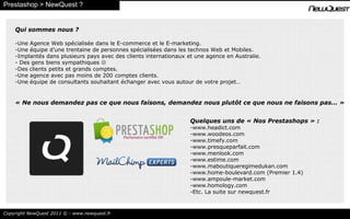 Les outils à mettre en place.