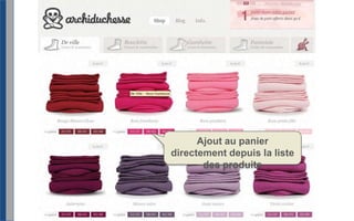 Ajout au panier directement depuis la liste des produits