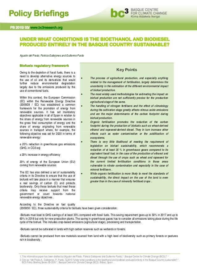 bc3 policy briefings 2015 03 under what conditions is the bioethan