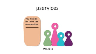 μservices
Week 3
 