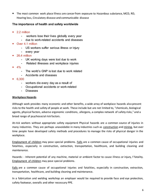 OHS Training Manual | DOCX | Medical Health