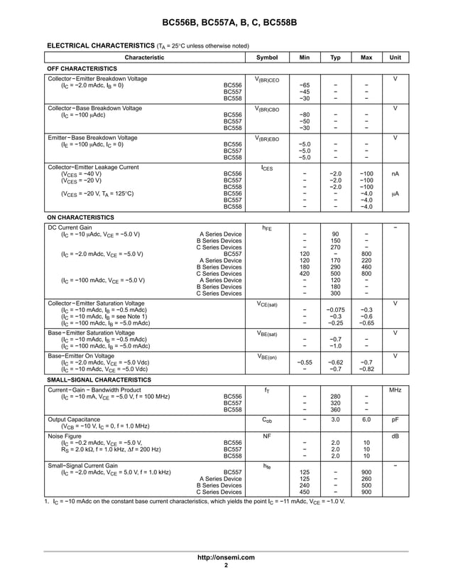 Original PNP Transistor BC557C C557C 557 TO-92 New