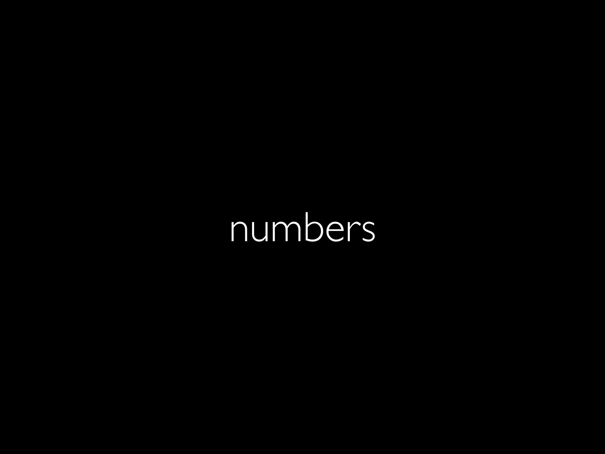numbers
 