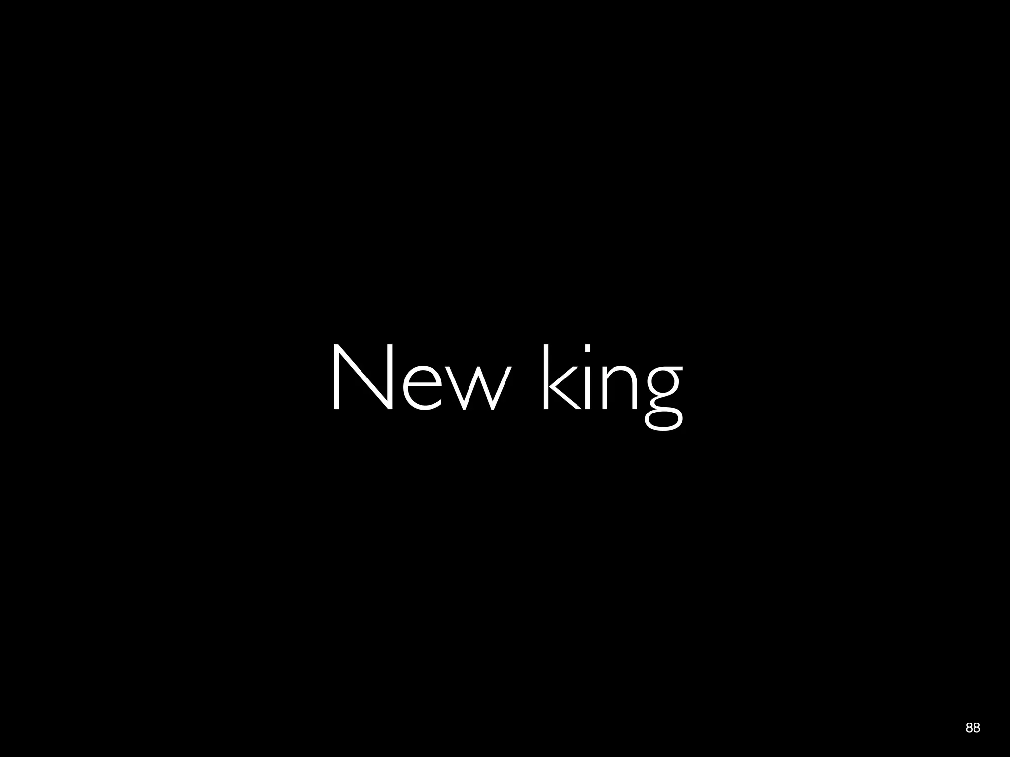 New king


           88
 