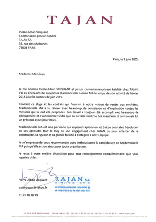 reference letter Tajan with english translation
