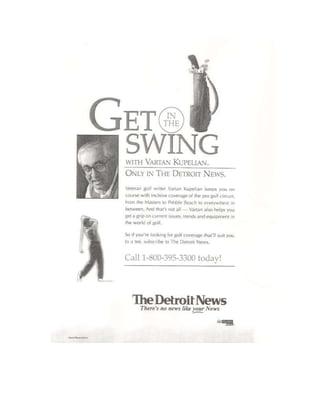 Detroit News golf ad