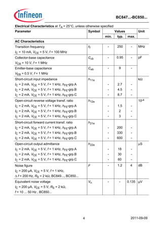 NPN Silicon AF Transistors | Infineon Technologies | PDF