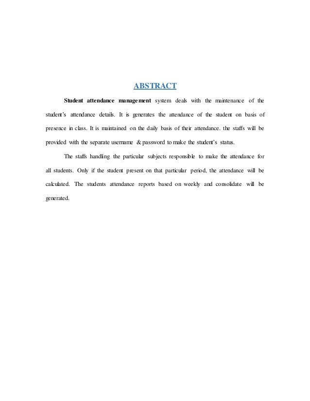 attendance management report 2016