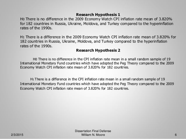 Dissertation on inflation in russia