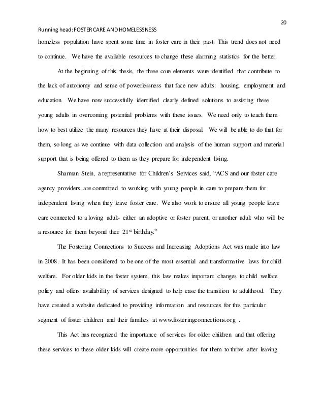 Dissertation on youth homelessness