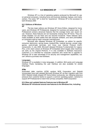 Windows Xp Successor learn about computers how its work and operate | PDF