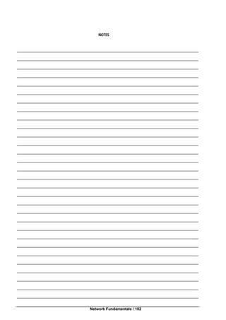 Network Fundamentals / 102
NOTES
 