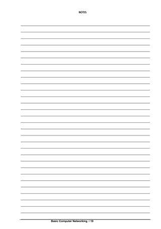Basic Computer Networking / 19
NOTES
 