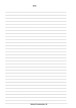 Network Fundamentals / 20
NOTES
 