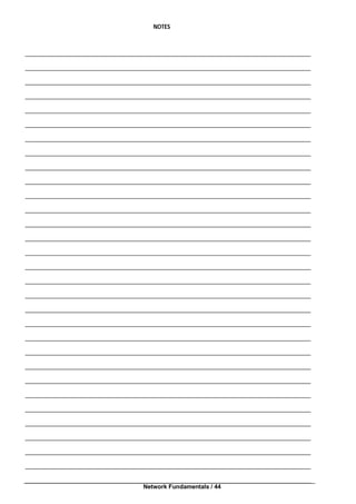 Network Fundamentals / 44
NOTES
 