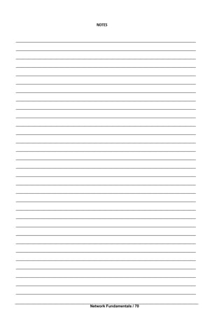 Network Fundamentals / 70
NOTES
 