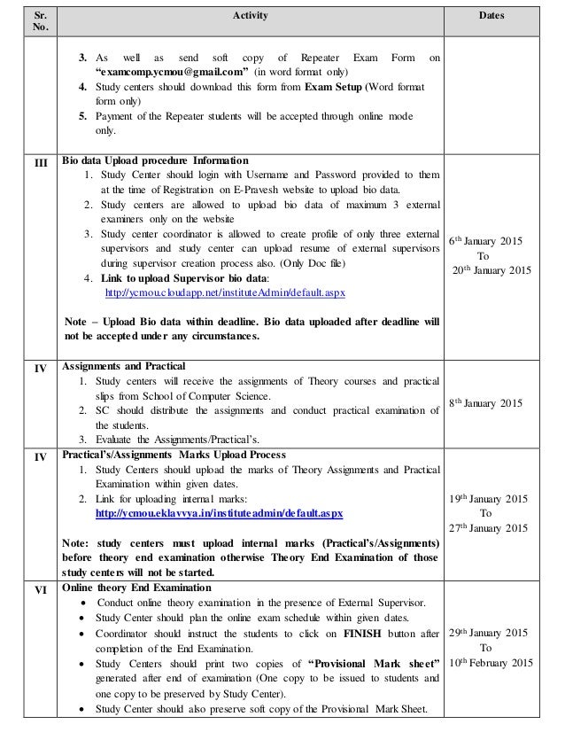 form ycmou exam online 2015 jan b exam Bca sc activity schedule bis exam(1) form ycmou exam online 2015 jan b exam Bca sc activity schedule bis exam(1)