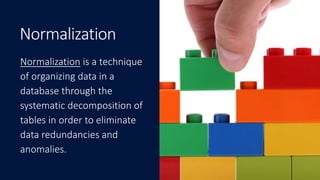 DBMS Lecture 8 - Normalization | PPTX