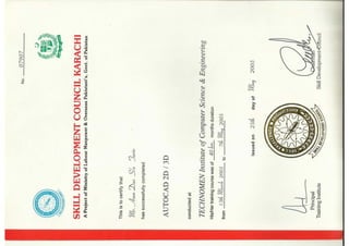 AUTO CAD Certificate