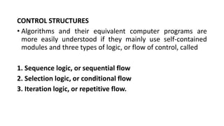 python fundamentals: control structures | by aleema... BCA DATA STRUCTURES ALGORITHMS AND PRELIMINARIES MRS SOWMYA JYOTHI | PDF