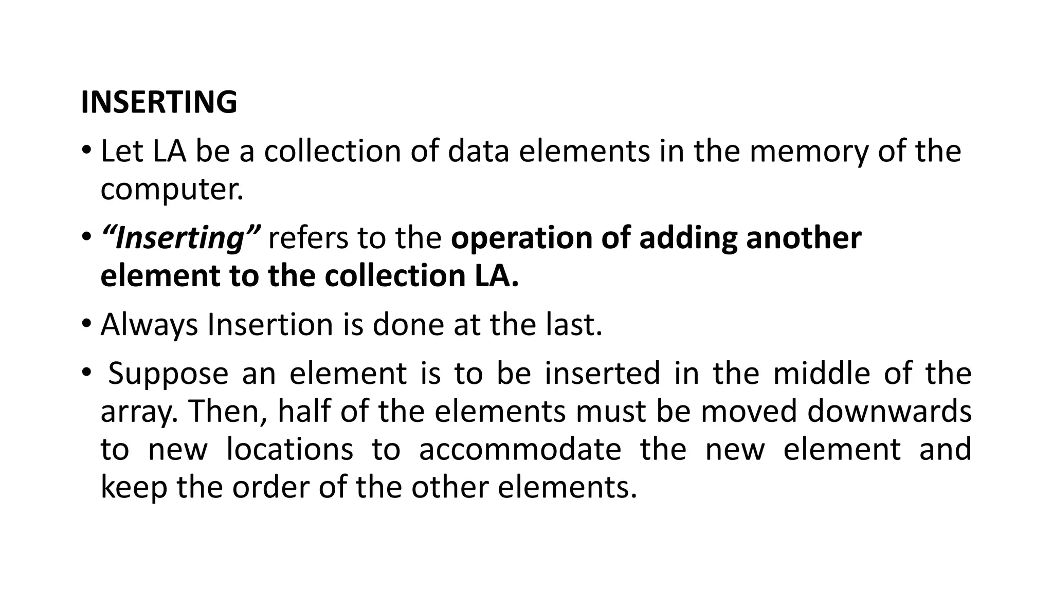 BCA DATA STRUCTURES LINEAR ARRAYS MRS.SOWMYA JYOTHI | PDF | Programming ...