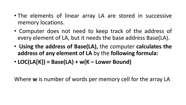 BCA DATA STRUCTURES LINEAR ARRAYS MRS.SOWMYA JYOTHI | PDF | Programming ...