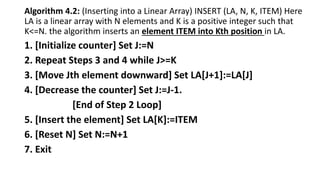 BCA DATA STRUCTURES LINEAR ARRAYS MRS.SOWMYA JYOTHI | PDF | Programming ...