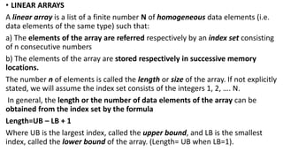 BCA DATA STRUCTURES LINEAR ARRAYS MRS.SOWMYA JYOTHI | PDF | Programming ...