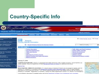 Country-Specific Info




           Randy Ross, Publisher, RossTravels.com
 